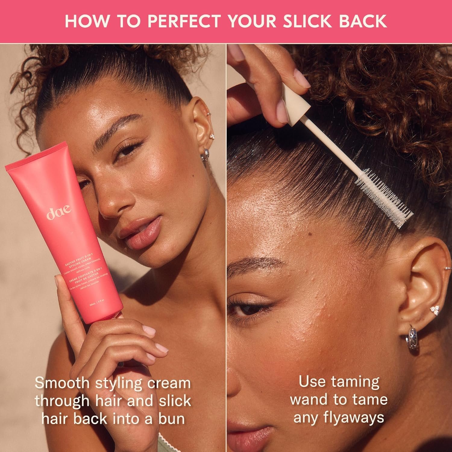 DAE Cactus Fruit 3-In-1 Styling Cream & Taming Wand - Tame Flyaways, Smooth Frizz, Style Edges (0.6 oz.) - Image 5