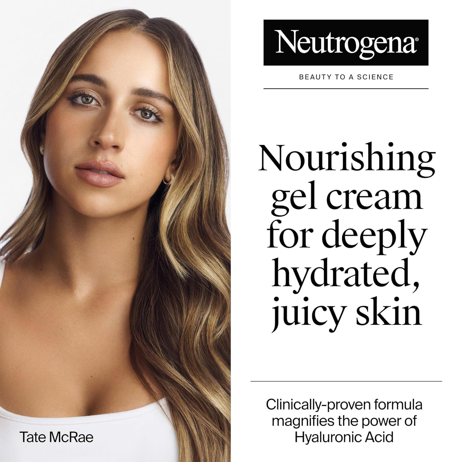 Neutrogena Hydro Boost Gel Cream Fragrance Free, Hyaluronic Acid Facial Moisturizer for Normal to Dry Skin, Lightweight Gel Moisturizer for Hydrated, Nourished, and Dewy Skin, 0.5 fl. oz - Image 2