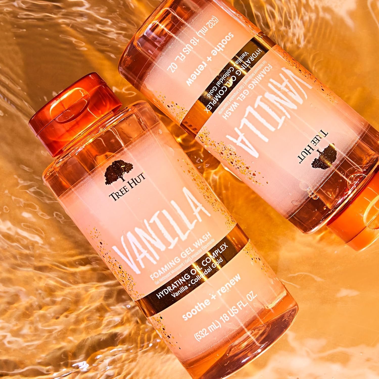 Tree Hut Vanilla Body Wash, Hydrating & Moisturizing Shower Gel with Shea Butter & Essential Oils, Soft Smooth Glowing Skin, Gentle Cleanser For All Skin Types, Self Care Gifts for Women, 18 Fl Oz - Image 4