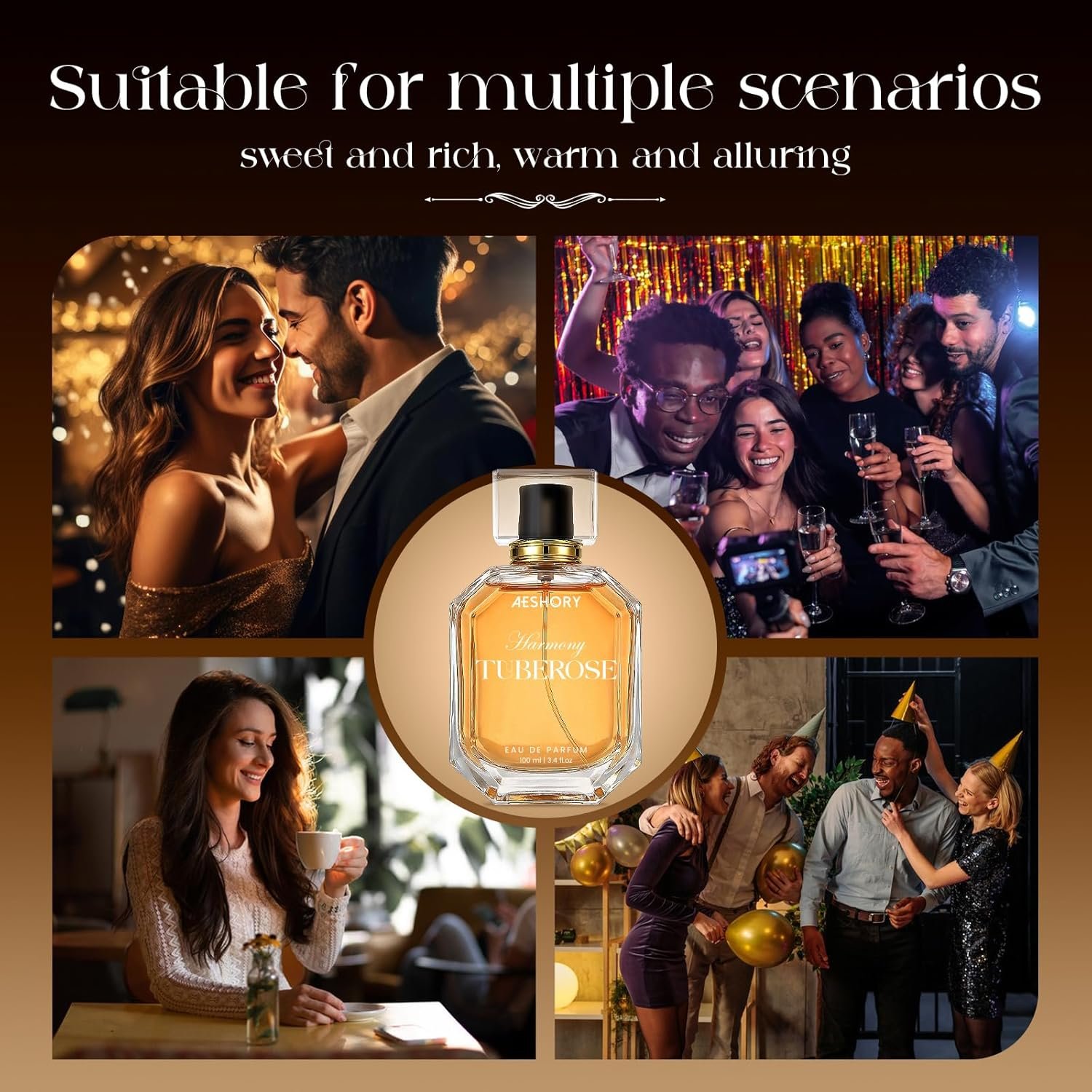 Luxury Women's Eau De Parfum Spray, 100 ML 3.4 Fl OZ, Unique Romantic Gourmand Long lasting Fragrance, Vanilla Musk Perfume Vegan Essentials Oils Notes, A Captivating Scent Feminine Gifts for Women - Image 8