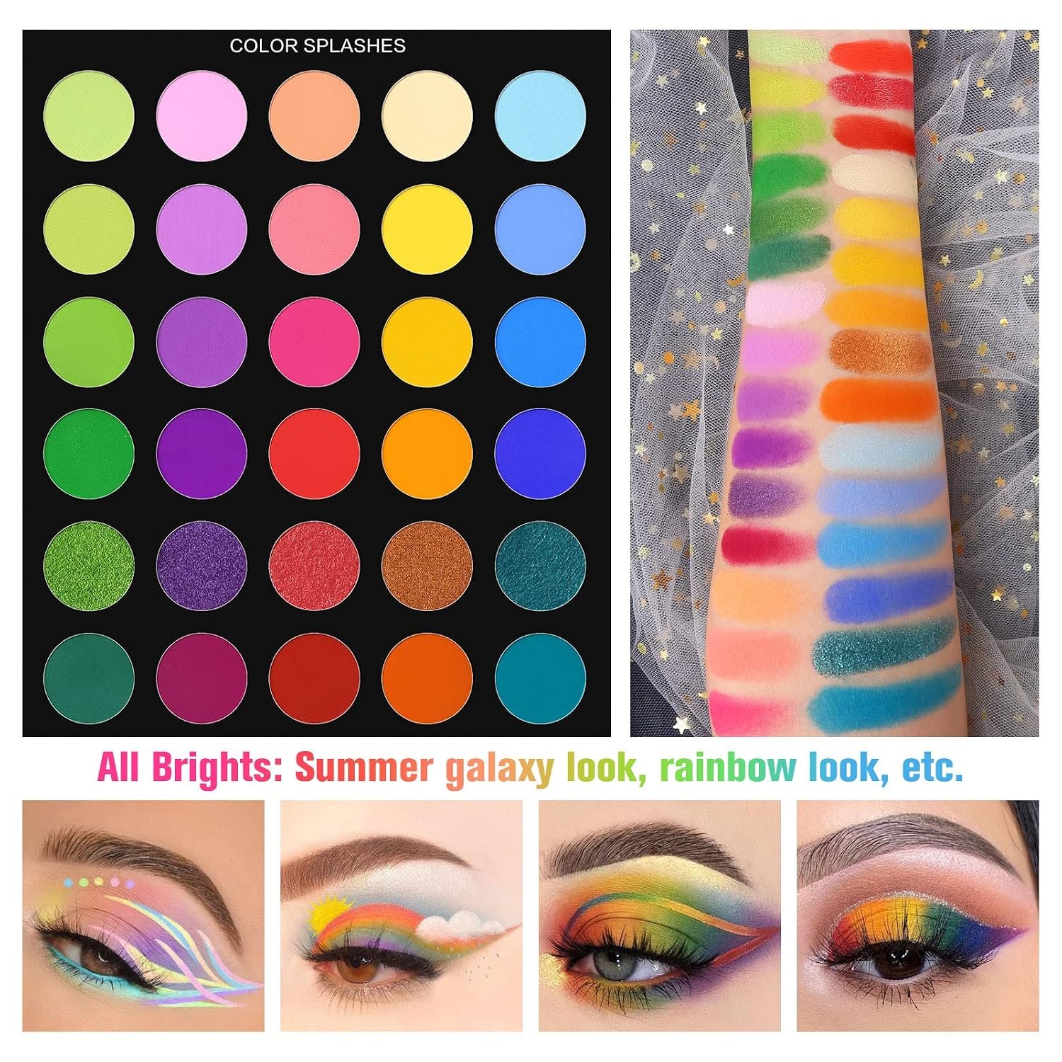 UCANBE Pretty All Set Eyeshadow Palette Pro 86 Colors Makeup Kit Matte Shimmer Eye Shadow Highlighters Contour Blush Powder All In One Makeup Pallet Holiday Christmas Valentine's Day Gift Set - Image 5