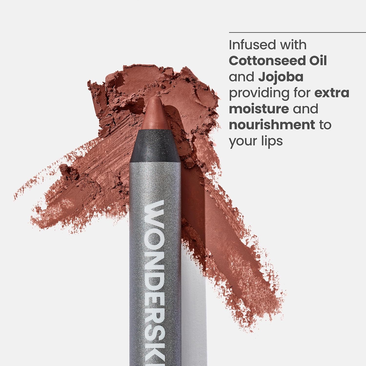 Wonderskin Lipliner Pencil - 360 Contour Lipliner, Long Lasting, Sharpenable, Waterproof and Transfer-Proof Brown Lip Liner Pencil (Saddle) - Image 4