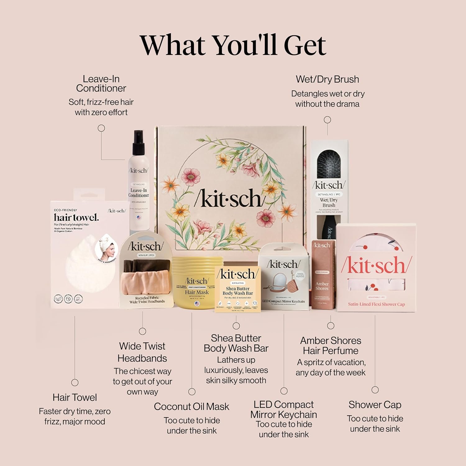 Kitsch Bundle Gift Set for Women – Luxury Hair & Body Self Care Gifts for Women with Everyday Pampering Essentials – Premium All-in-One Beauty & Wellness Set for Personal Use & Special Occasions - Image 3
