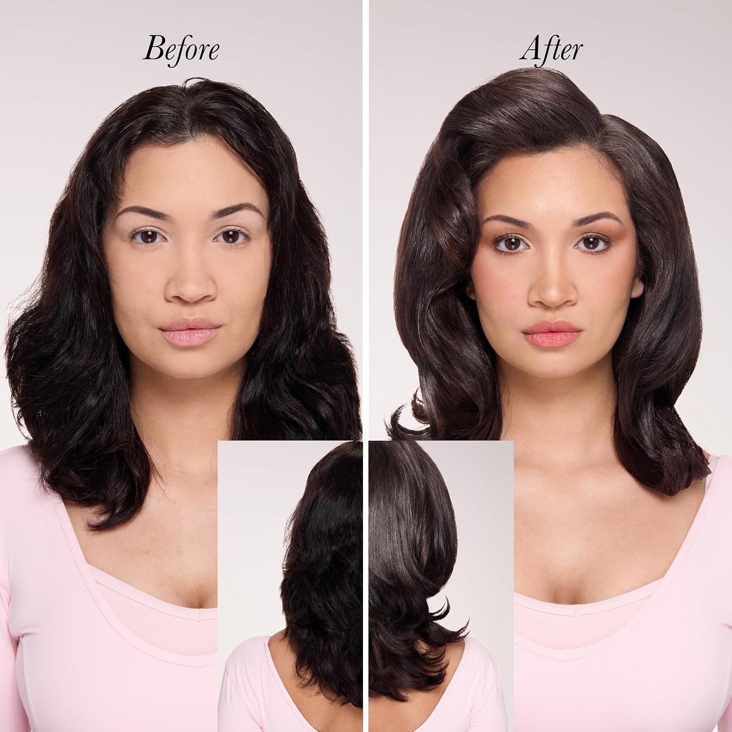 L'ANGE HAIR Le Volume Elevé 65MM 2-in-1 Titanium Brush Dryer | Dry and Style | Unique Teardrop Shape Barrel | 3 Heat Settings | 360° Vented Airflow | Ionic Technology for Frizz-Free Styling (Blush) - Image 5