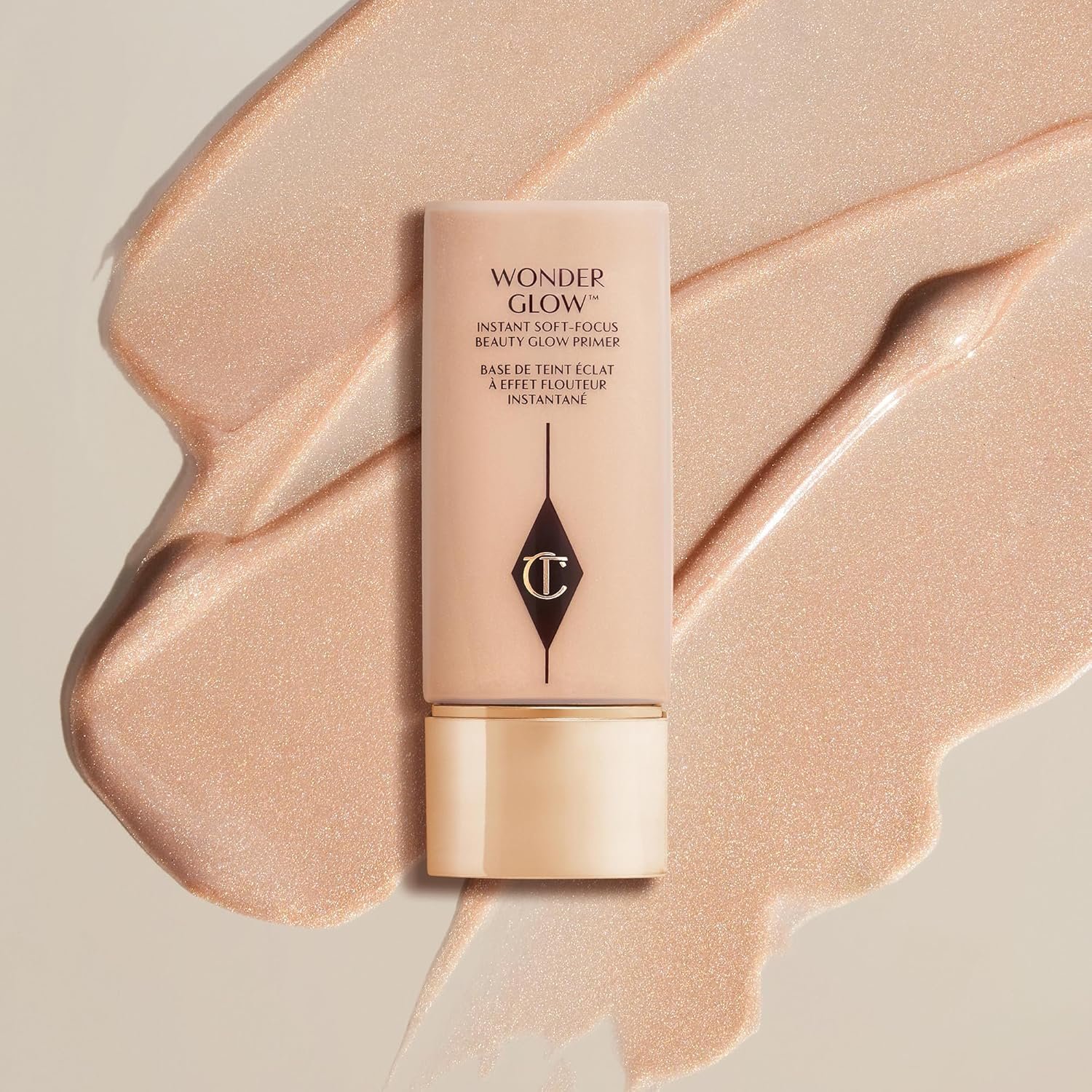 Charlotte Tilbury Wonderglow Face Primer - Soft-Focus, Illuminating Dewy Primer to Hydrate & Blur the Look of Imperfections, Fine Lines & Wrinkles - Infused with Hyaluronic Acid & Rosehip Oil - Image 2
