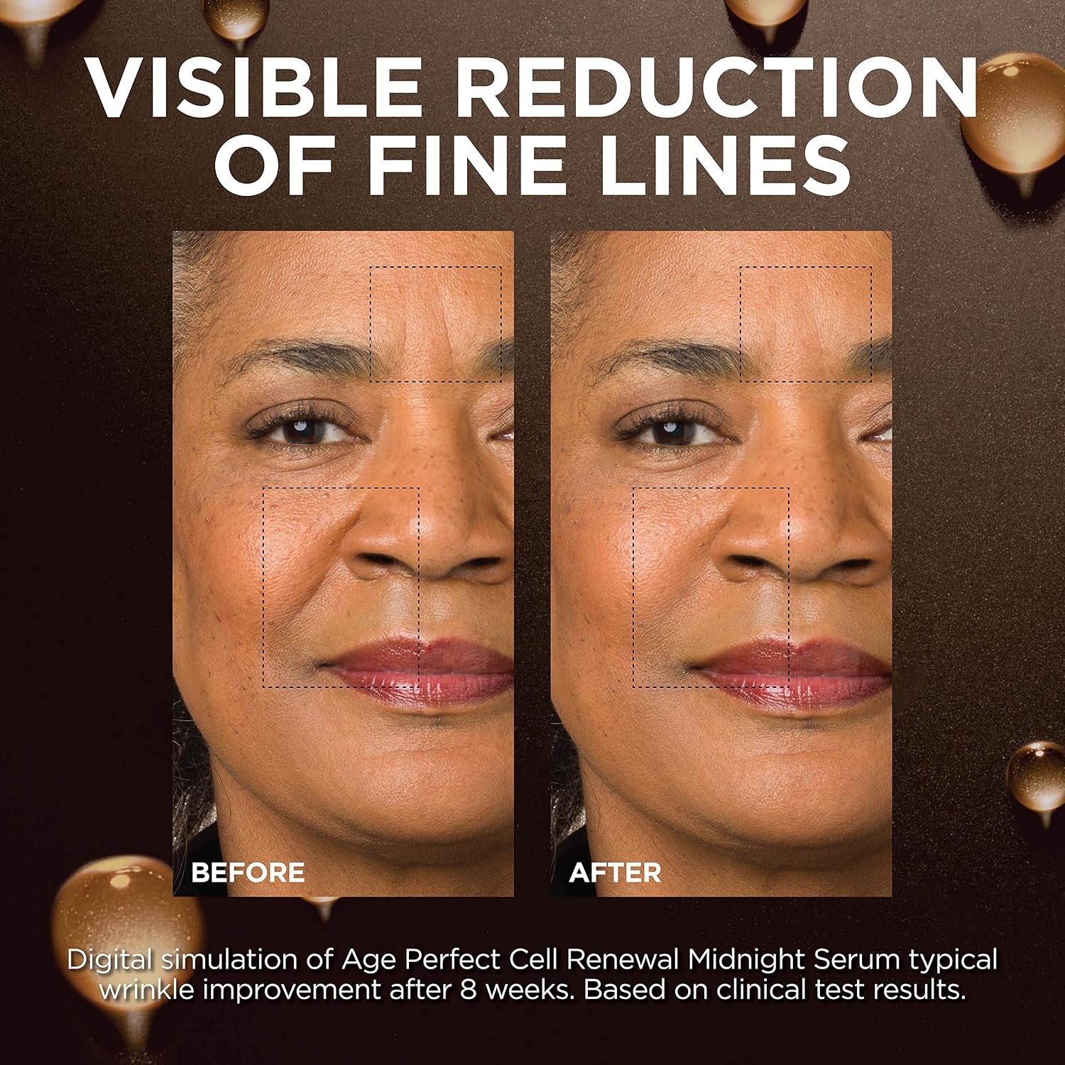 L'Oreal Paris Age Perfect Anti-Aging Midnight Face Serum, Reduce Wrinkles 1oz + Eye Cream Sample - Image 5