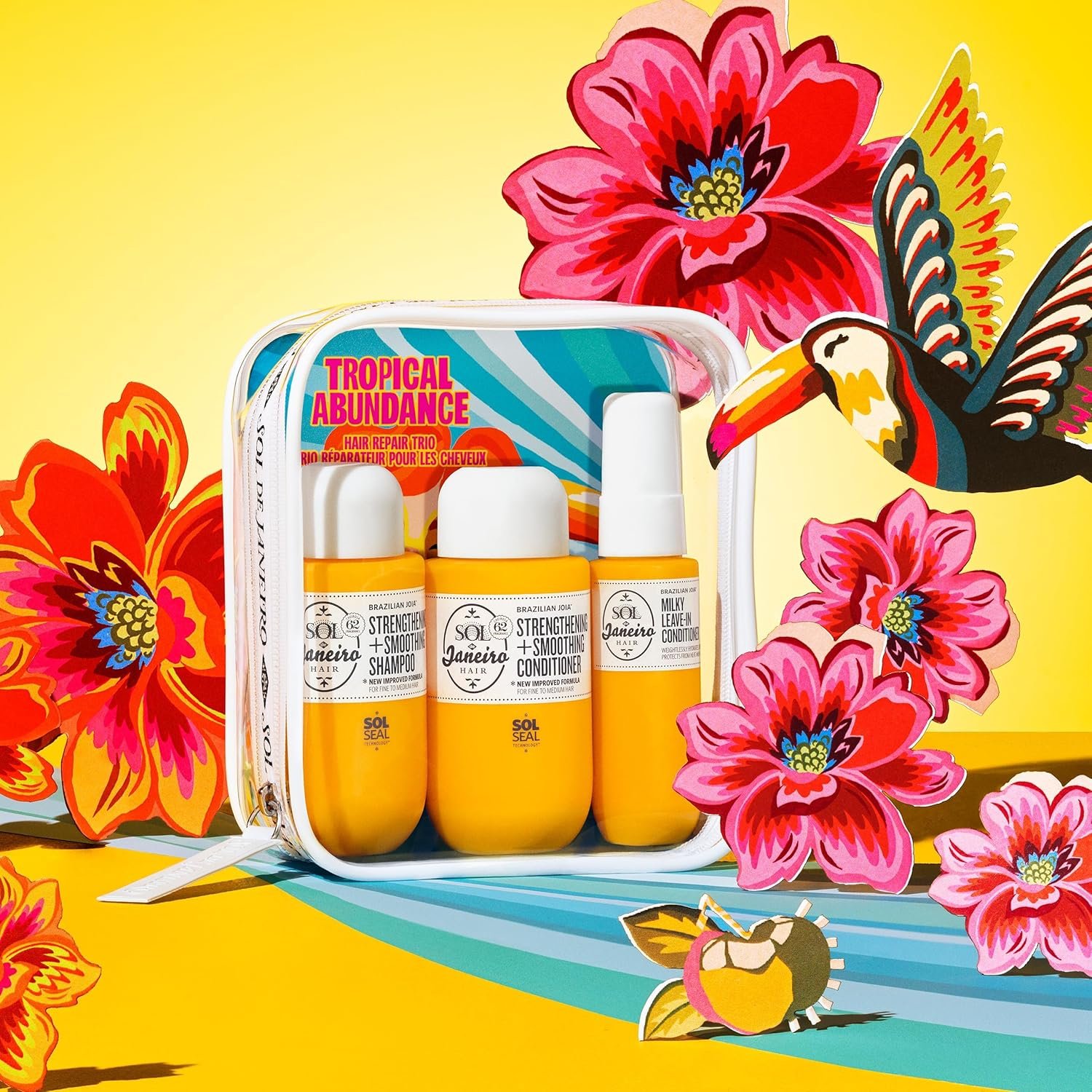 Sol de Janeiro Tropical Abundance Hair Repair Trio Travel Set | Jet Set | Sulfate Free Brazilian Joia Shampoo and Conditioner | Leave In Conditioner Spray | TSA Friendly | Amazon Exclusive - Image 4