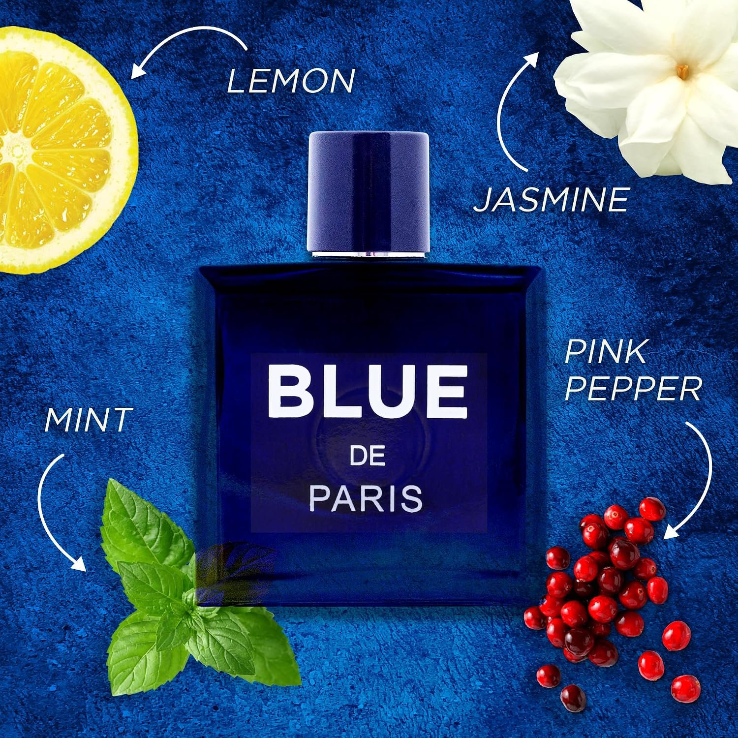 NovoGlow Blue De Paris For Men - 3.4 Fl. Oz. (100ml) Men's Perfume - Refreshing Woody, Floral & Fruity Fragrance - Long-Lasting Masculine Scent, Ideal Gift for Any Occasion - Image 2