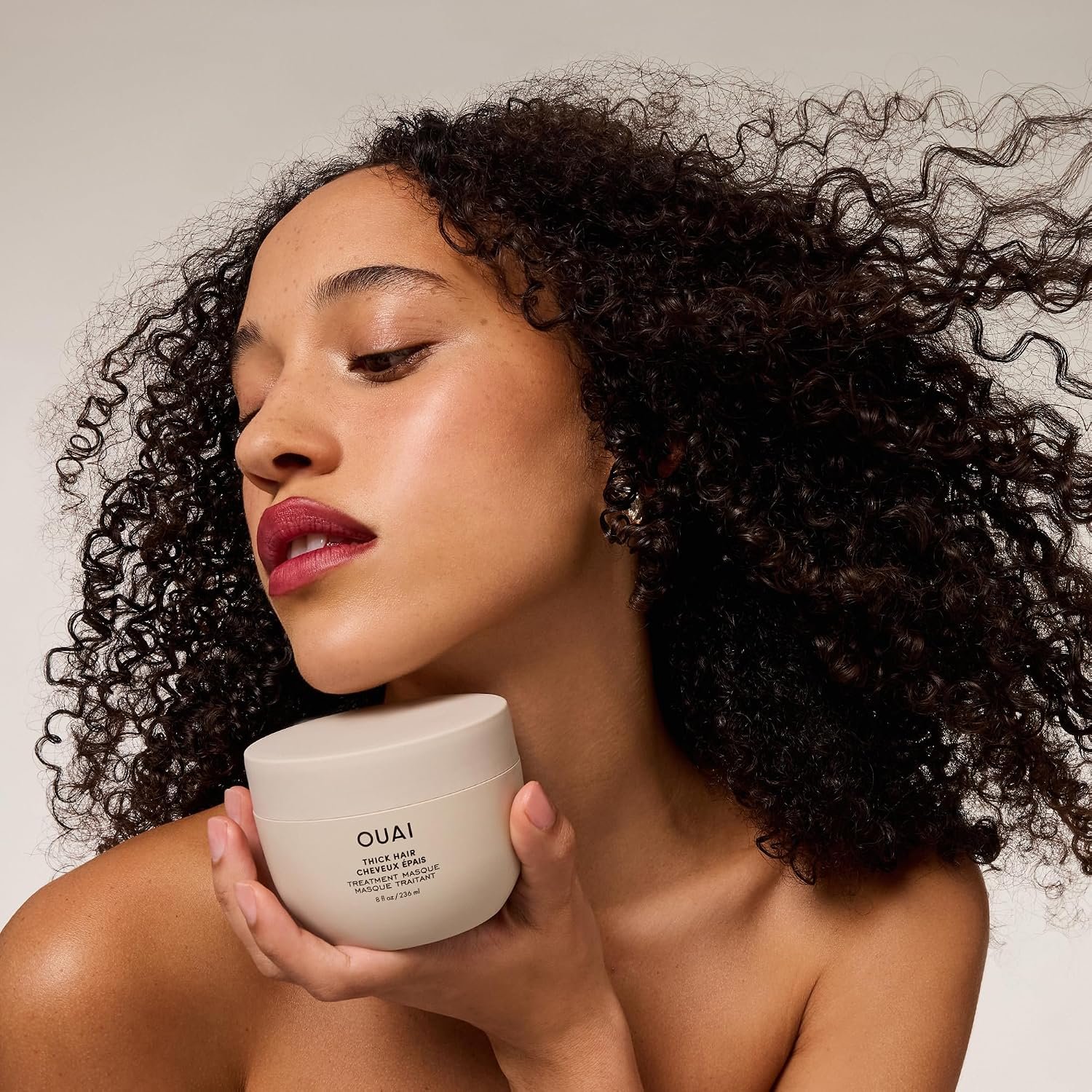 OUAI Thick Hair Mask - Deep Conditioning Hair Mask with Almond Oil, Olive Oil, & Hydrolyzed Keratin to Restore Damaged Strands - Phthalate & Paraben Free (8 fl oz) - Image 7