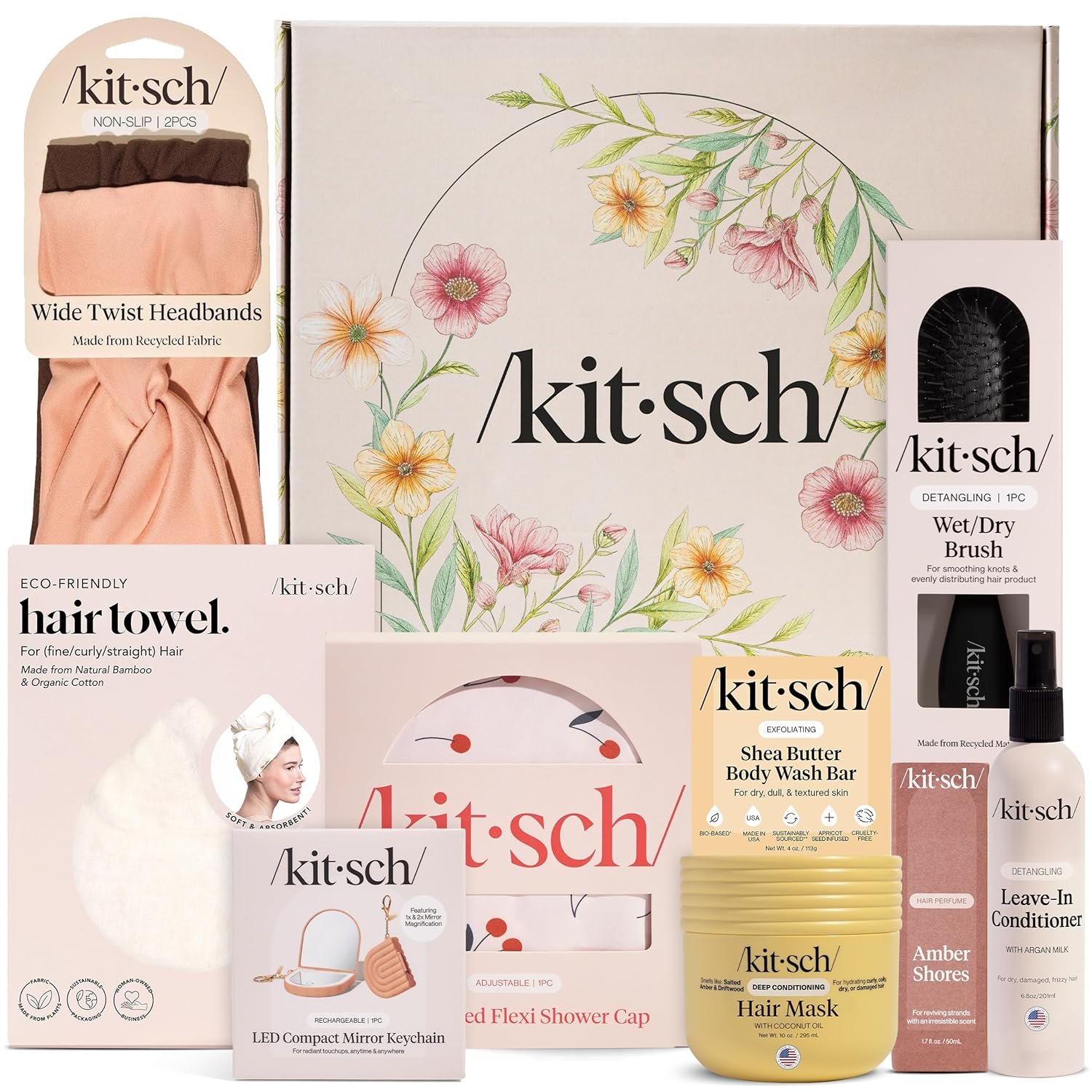 Kitsch Bundle Gift Set for Women – Luxury Hair & Body Self Care Gifts for Women with Everyday Pampering Essentials – Premium All-in-One Beauty & Wellness Set for Personal Use & Special Occasions