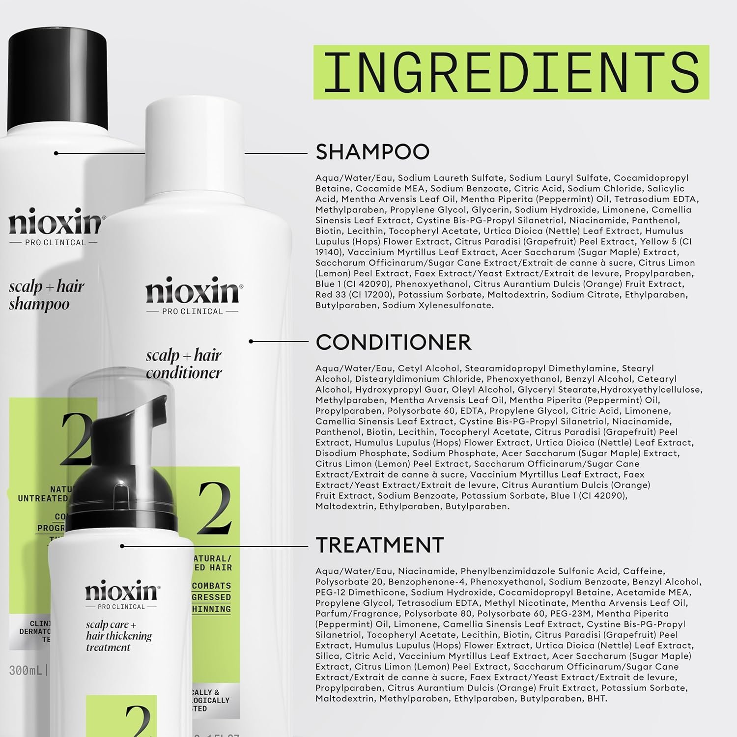Nioxin Scalp + Hair Thickening System Kits | For Natural, Colored, & Damaged Hair with Light to Progressed Thinning | Strengthen & Boost Hair Density with Niacinamide & Biotin | 3 Month Supply - Image 9