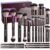 Professional Makeup Brushes BS-MALL with Travel Case, Premium Synthetic Foundation Brushes, Concealer Blush Eyeshadow Brush Kit, Labeled for Beginners & Pro, Ideal for Daily Makeup & Gift