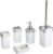 Brushing Cup Kit Bathroom Gargle Cup Appliance Toilet Brush Five-Piece Set(D)