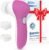 COSLUS Facial Cleansing Brush Silicone Face Scrubber: 2 in1 FBS-D Electric Exfoliating Rotating Massage Device Waterproof Deep Cleaning Exfoliation Spa Machine – Electronic Skin Care Wash System