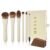 BEILI Mini 6Pcs Makeup Brush Set – Elegant Off White, Professional Travel Brushes for Foundation, Contour, Highlighter & Blending, with Sponge and Gift Box