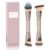 Foundation Makeup Brushes, 2Pcs Premium Dual-Ended Makeup Brush (Foundation, Powder, Blush & Contour Brushes) for Buffing Liquid, Cream, Powder, Blending Face Brush, Fit for Home, Travel & Gifting