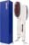 Areti Japan Ionic Hair Straightener Brush, Fast Heating 320°F-450°F, Ceramic Coating & Scalp-Protecting Silicone-Tipped Pins, Travel Dual Voltage, White (i2620WH)