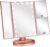 Flymiro Tri-fold Lighted Vanity Makeup Mirror with 3x/2x Magnification,Light up Mirror for Makeup,Touch Screen 21 LEDs,180° Rotation Countertop Cosmetic Mirror,Gifts for Women Mom Teen Girls