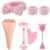 7pcs Facial Care Tools Set-Jade Roller, Gua Sha and Ice Roller, Spa Headband Wristband, Silicone Face Mask Brush,Skin Care Gift for Men/Woman