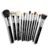Sigma Beauty Essential Makeup Brushes Set – Professional Grade Makeup Brush Set with Premium Fibers and Sleek, Durable Handles for Face & Eyes, Includes 12 CK001 Black Makeup Brushes