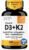 Sandhu’s Vitamin D3 K2 Magnesium 10000 IU, 120mcg K2 Capsules 120 Count (Pack of 1) | with VIT B6, Zinc & Quercetin | D3K2 Supports Superior Absorption, Energy, Immune, Muscle Health for Men & Women