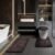 Bathroom Rugs Sets 3 Piece with Adjustable Toilet Seat Cover 17.5″x 15″ Machine Washable Bath Rug Set with TPR Non Slip Rubber Backing Solid Bath Mat Set for Luxury Bathroom Decoration