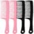 MODENGKONGJIAN 4PCS Wide Tooth Comb, Large Hair Detangling Comb Styling Comb for Curly, Wet, Long Hair with Handgrip (Black & Pink)
