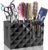NICEMOVIC Barber Scissors Holder Box, Barber Accessories Barber Supplies, Professional Salon Hairdressing Scissors Rack Holder Storage Organizer for Hairstyling Combs Clips Brushes (Black)