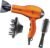 Infiniti PRO CONAIR Hair Dryer with Diffuser, Professional AC Motor, Tourmaline Ceramic Technology Blow Dryer, Includes Concentrator and Blowout Brush, Amazon Exclusive, Orange