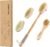 DEBETOOL Dry Brushing Set – Natural Boar Bristle Body & Face Brush, Wooden Long Handle Scrub Brush for Cellulite & Lymphatic Drainage Body Care, Detachable, 3 Brush Heads
