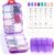 14 GRIDS Travel Pill Organizer Box with Labels – Travel Medicine Case Kit – Pocket Daily Pharmacy Container – Travel Medication Holder Dispenser for Fish Oil Vitamin Supplement Storage – Clear Purple