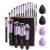 BS-MALL Makeup Brushes Premium Synthetic Foundation Powder Concealers Eye Shadows Makeup 18 Pcs Brush Set with 4 Pcs Makeup sponge Set