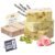 All Natural Set of Soap Bars, Rose, Lavender, Olive Oil with Wooden Soap Dish, Assortment of Natural Hand-Made Soaps, Made in Europe