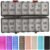 Foldable Pill Organizer 2 Times a Day w/Etched Labels -Dual Protection & Portable Weekly AM PM Pill Box, 7 Day Medicine Container, Large Travel Pill Case for Daily Supplement Vitamin -Clear Black
