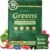 Greens Daily Gummies, Superfood Fruits and Veggies Blend with Spirulina, Chlorella, Prebiotics & Fiber, Adaptogens Multivitamin Supplement for Women & Men Digestive Health, Non-GMO, 240 Count