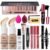 All in One Makeup Kit for Women Full Kit, Makeup Set 12 Colors Eyeshadow, Foundation & Primer, Lipsticks, Eyeliner, Mascara, Contour Stick, Brow Soap, Brush & Sponge, Make Up Gift Set for Women, Teens