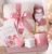 Rose Themed Birthday Gifts for Women – Pink Birthday Spa Gift Basket for Women Unique 9pcs Self Care Gift Basket with Plush Knit Blanket for Mother Wife Girlfriend Bestie Her