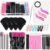 Disposable Makeup Applicators Kit with Triangle Puff Mixing Palette, Artist Supplies Disposable Mascara Wands, Lip Brushes, Hair Clips Powder Puffs for Face with Storage Box