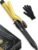 DAN Technology 1 Inch Large Barrel Curling Iron Wand, Tourmaline Ceramic Hair Curler with LCD Display (180°F–430°F), Fast Heating, Dual Voltage, Auto Shut-Off, Black & Gold