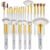 VANDER Makeup Brushes, 24pcs Premium Synthetic Makeup Brush Set for Foundation, Professional Eyeshadow, Eyeliner, Concealer Make up Brush Kit (Without Makeup Bag) Champagne