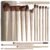 BS-MALL Professional Makeup Brush Set 18 Pcs Premium Synthetic Foundation Powder Concealers Eye Shadows Blush Makeup Brushes with Travel Case (Matte white beige)