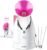 EZBASICS Facial Steamer – Professional Nano Ionic Face Steamer for Facial Deep Cleaning, Warm Mist Humidifier for Home Spa, Unclogs Pores Sinus, Bonus 5 Piece Stainless Steel Skin Kit (Pink)