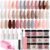 AZUREBEAUTY 31 Pcs Dip Powder Nail Kit 20 Colors Glitter Nude Brown Pink White Gray Dip Powder Liquid Set with Top/Base Coat Activator for French Nails Art Manicure DIY Salon Women Valentine’s Gift
