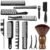 SALONSILK 13PCS Hair Cutting Shaving Brush and Comb Set, Professional Barber Combs for Hair Stylist, Premium Grade Barber Brush Neck Duster, Fading Comb Barber Clipper Comb