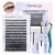 Pawotence Lash Clusters Kit Misha 10-18mm Cluster Lashes Extension Kit 144pcs Eyelash Clusters Wet Look Wispy Lashes Cluster Eyelash Extensions with Waterproof Lash Bond and Seal, Remover, Applicator