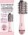 L’ANGE HAIR Le Volume Elevé 65MM 2-in-1 Titanium Brush Dryer | Dry and Style | Unique Teardrop Shape Barrel | 3 Heat Settings | 360° Vented Airflow | Ionic Technology for Frizz-Free Styling (Blush)