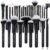 29pcs Black Professional Makeup Brush Set Kabuki Powder Concealers Eye shadows Blush Eyeliner Eyebrow Contour Eye blending Brushes (29pcs brush)