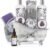 Mothers Day Bath Gift Basket Set for Women: Relaxing at Home Spa Kit Scented – Lavender and Jasmine with Large Bath Bombs, Salts, Shower Gel, Body Butter Lotion, Bath Oil, Bubble Bath, Loofah & More